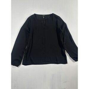 Forever 21 Black Longsleeve Blouse Size Small Workwear Casual